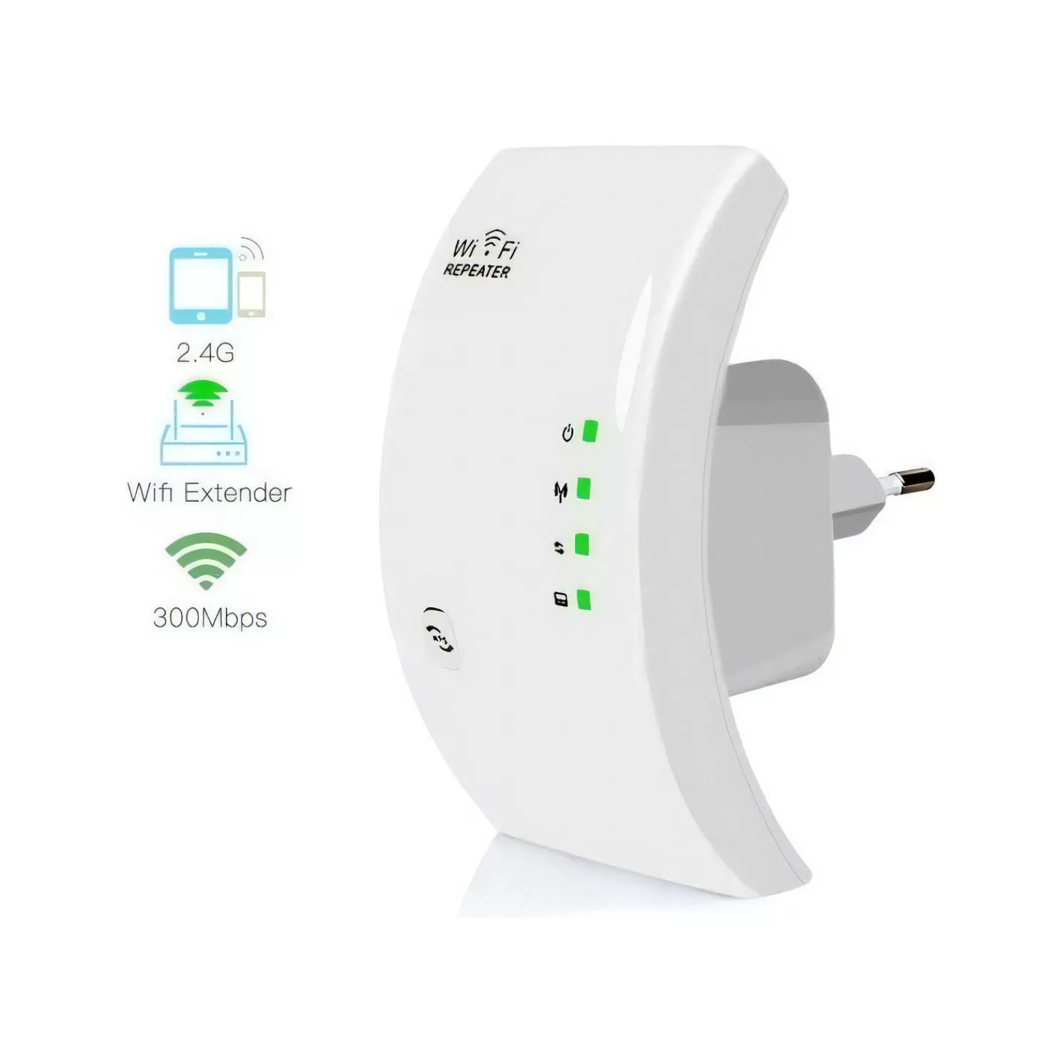 CURVO REPETIDOR AMPLIFICADOR SEÑAL WIFI VELOCIDAD 300 MBPS - 2