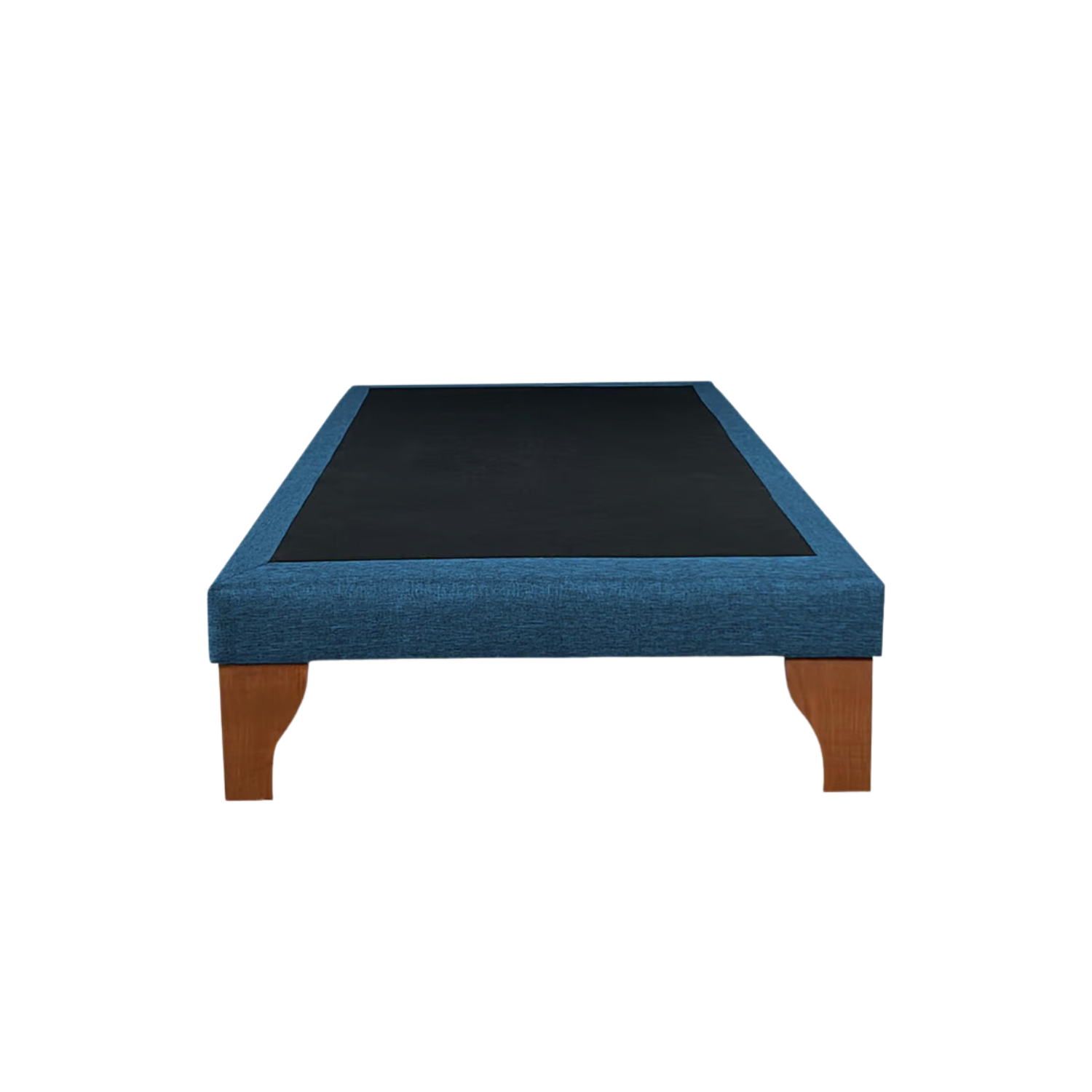 BASE ELEGANTE CAMA EUROPEA 1.5 PLAZA 105X190 CM AZUL PETRÓLEO LINO - 2