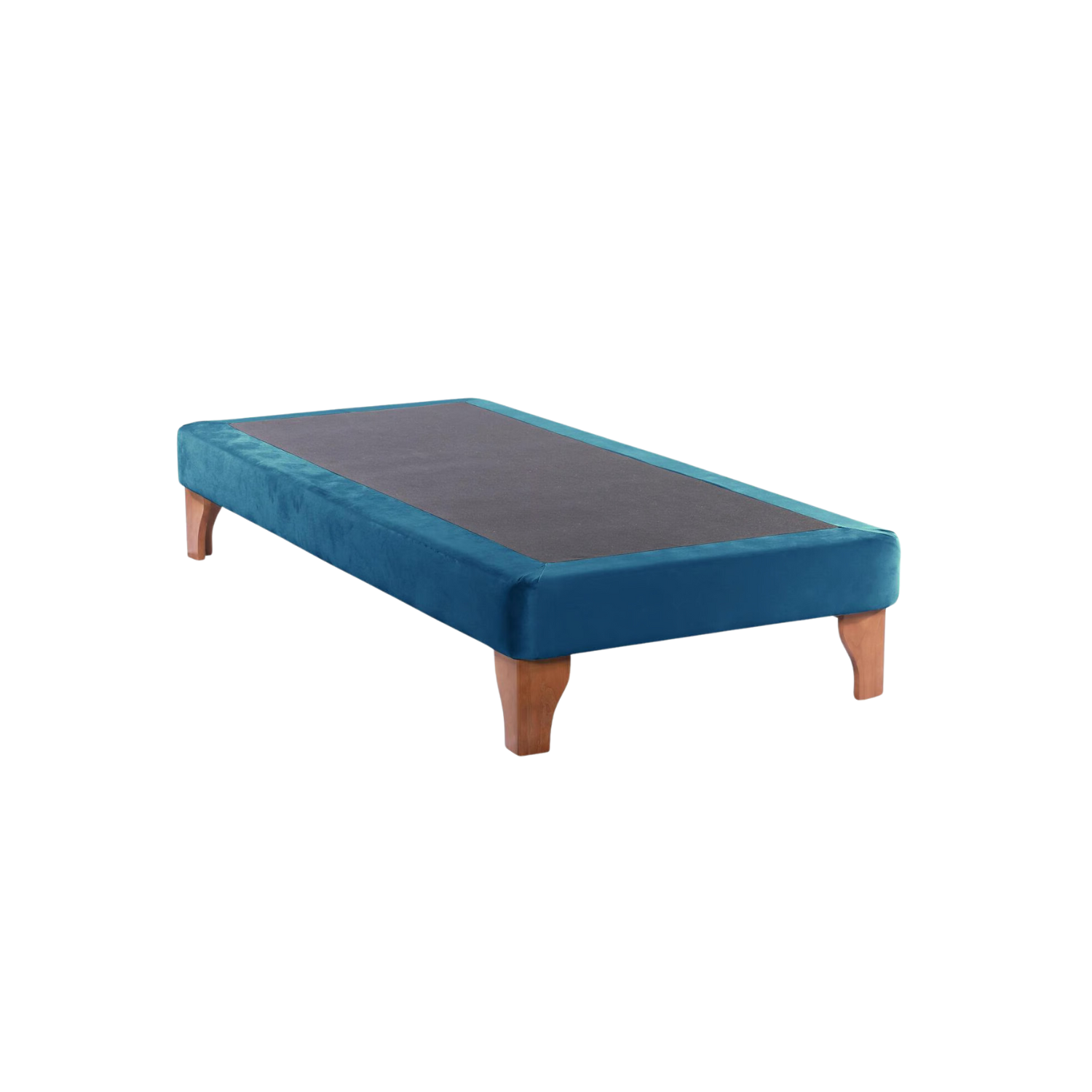 BASE ELEGANTE CAMA EUROPEA 1.5 PLAZA 105X190 CM AZUL PETRÓLEO LINO - 3