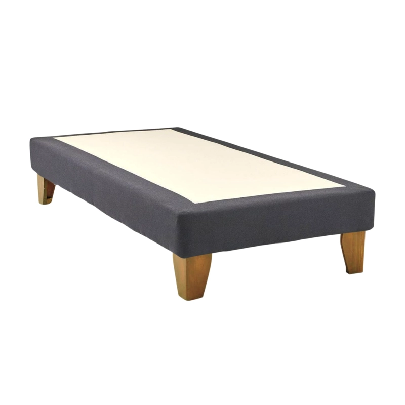 BASE CAMA EUROPEA IMPORTCLICK ELEGANTE 1.5 PLAZA 105X190 CM GRIS GRAFITO LINO - 2