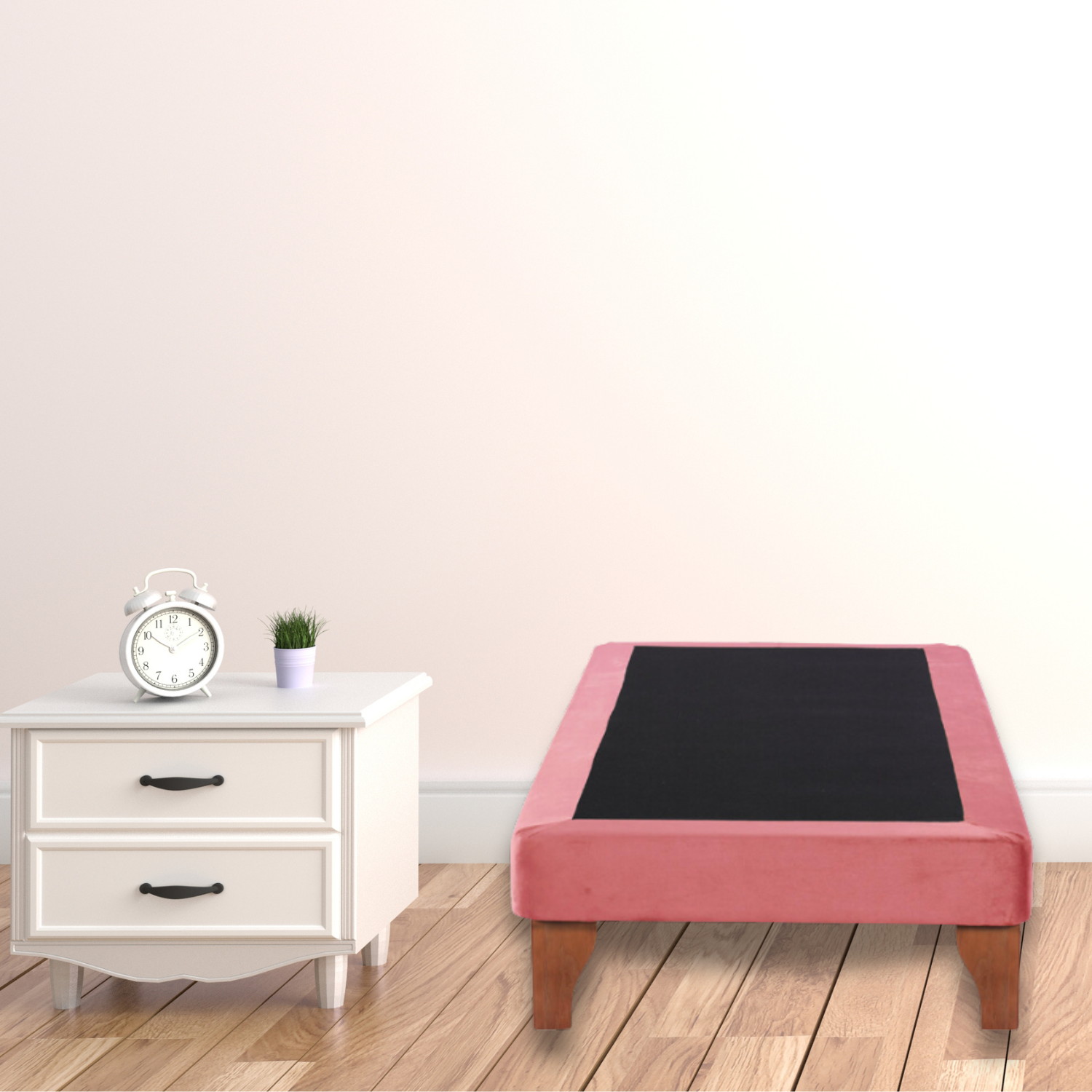 BASE ELEGANTE CAMA EUROPEA 1.5 PLAZA 105X190 CM PALO ROSA VIEJO FELPA - 5