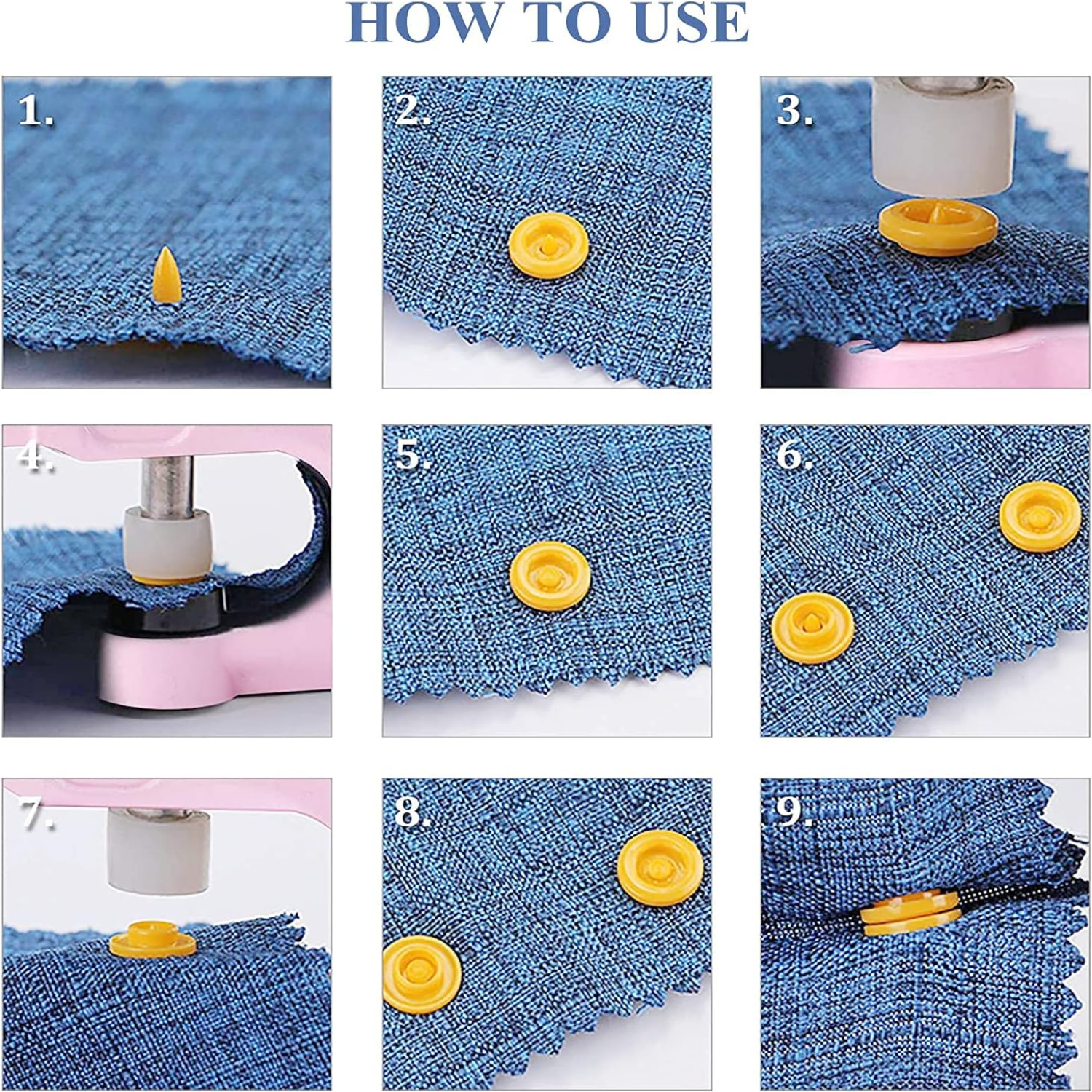 PINZA REMACHADORA BROCHES PLÁSTICOS SNAP + 270 BROCHES - 5