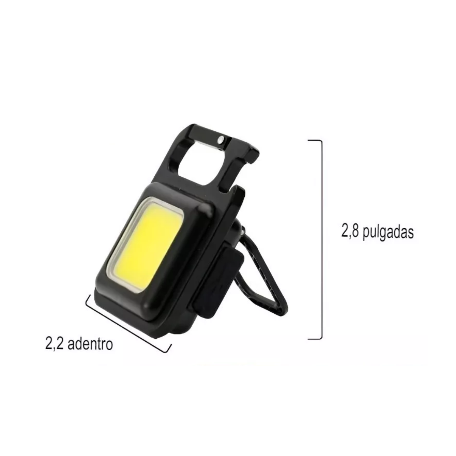 MINI LINTERNA LED PORTÁTIL LLAVERO GANCHO RECARGABLE LUZ FRÍA - 2