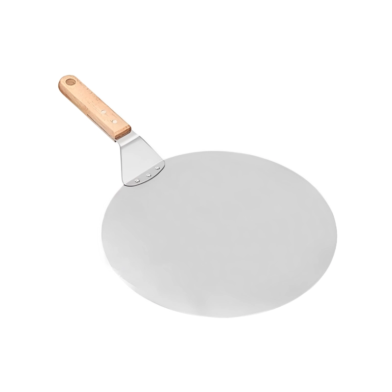 PALA PIZZA ACERO INOXIDABLE 30 CM MANGO MADERA - 3
