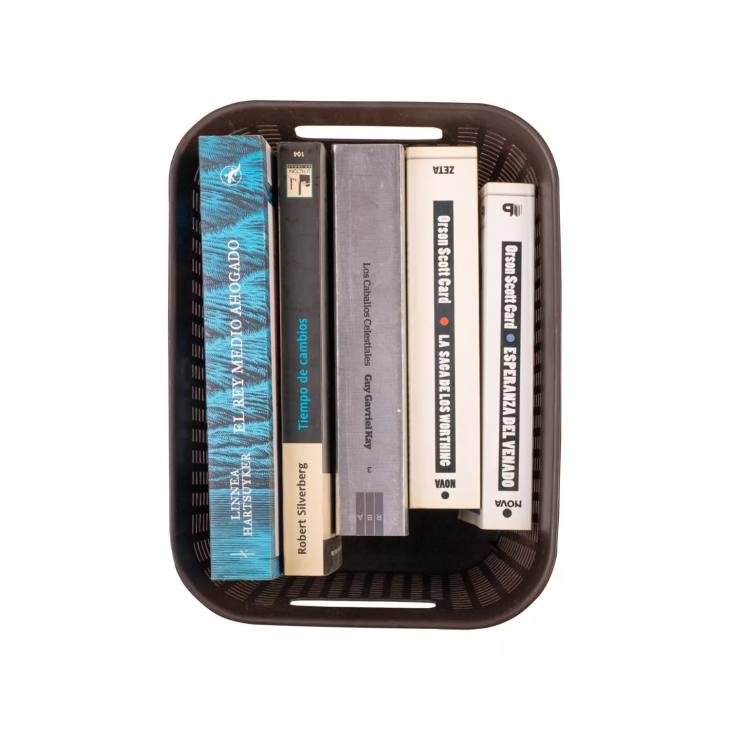 PACK 3 CAJAS ORGANIZADORA RATÁN 6 L MARRÓN OSCURO - 4