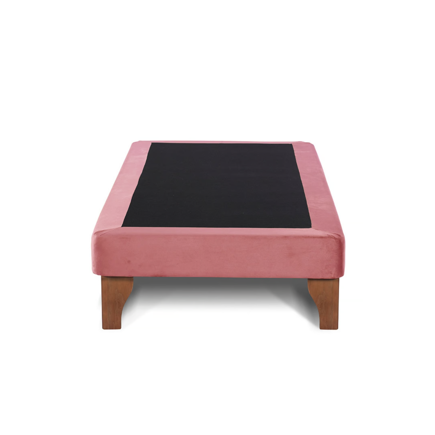 BASE CAMA EUROPEA 1 PLAZA 90X190 CM PALO ROSA VIEJO FELPA - 2