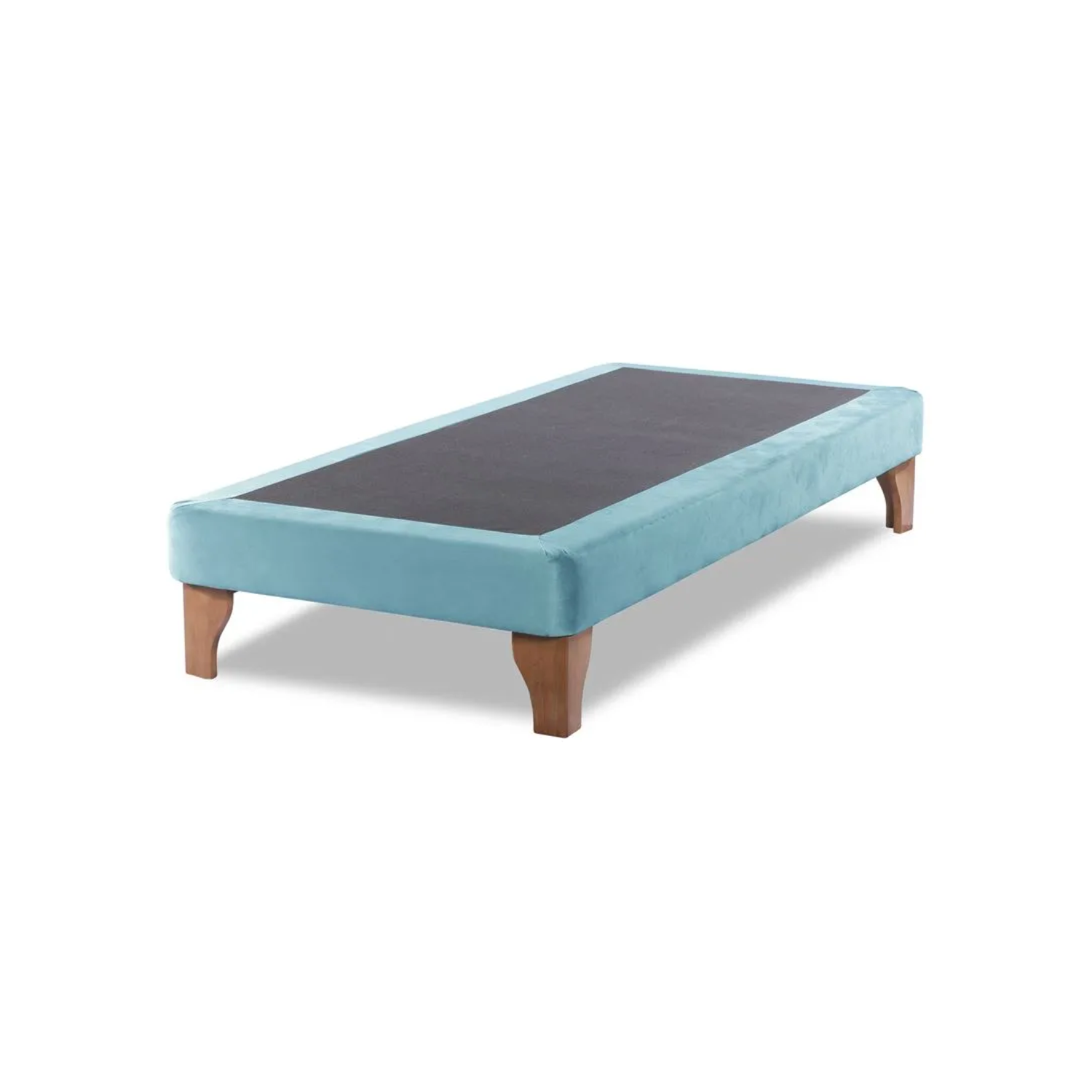 BASE ELEGANTE CAMA EUROPEA 1.5 PLAZA 105X200 CM TURQUESA FELPA - 1