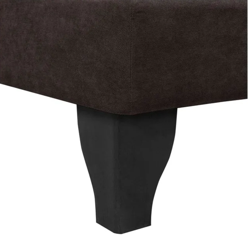 BASE CAMA EUROPEA IMPORTCLICK ELEGANTE 1.5 PLAZAS 105X190 CM CHOCOLATE FELPA - 5