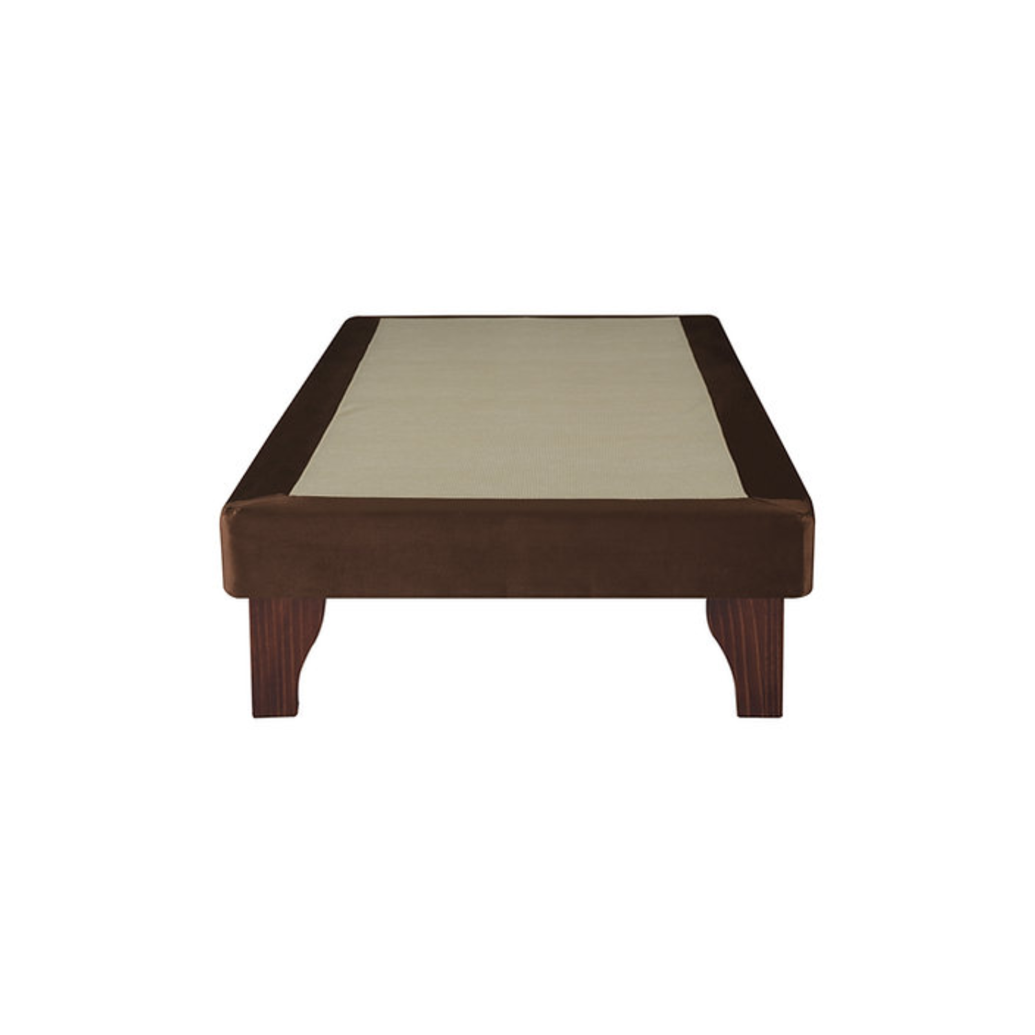 BASE CAMA EUROPEA 1 PLAZA 90X190 CM CHOCOLATE FELPA - 2