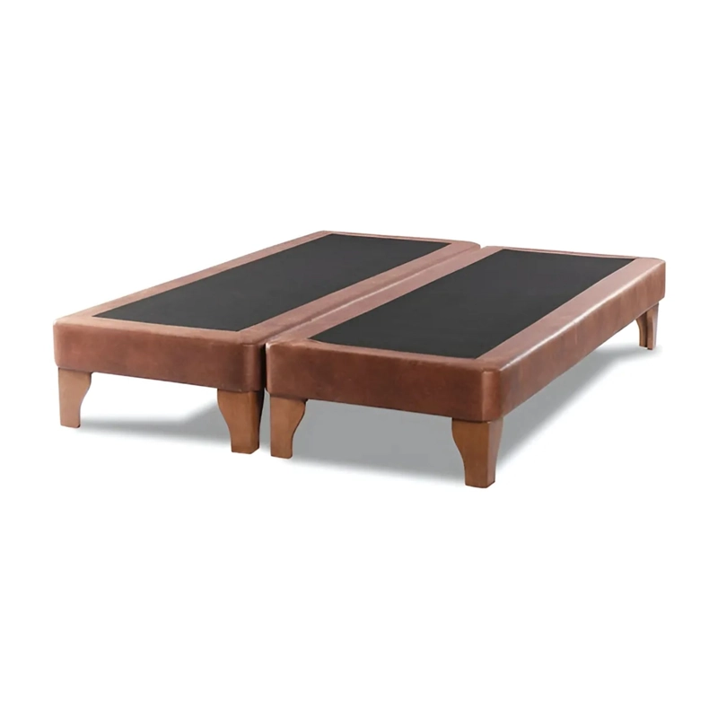 BASE CAMA EUROPEA IMPORTCLICK DIVIDIDA KING 200X180 CM CHOCOLATE FELPA - 1