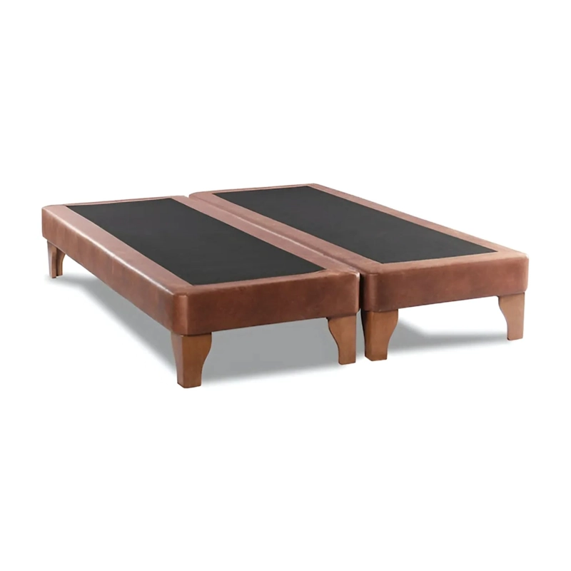 BASE CAMA EUROPEA IMPORTCLICK DIVIDIDA KING 200X180 CM CHOCOLATE FELPA - 2