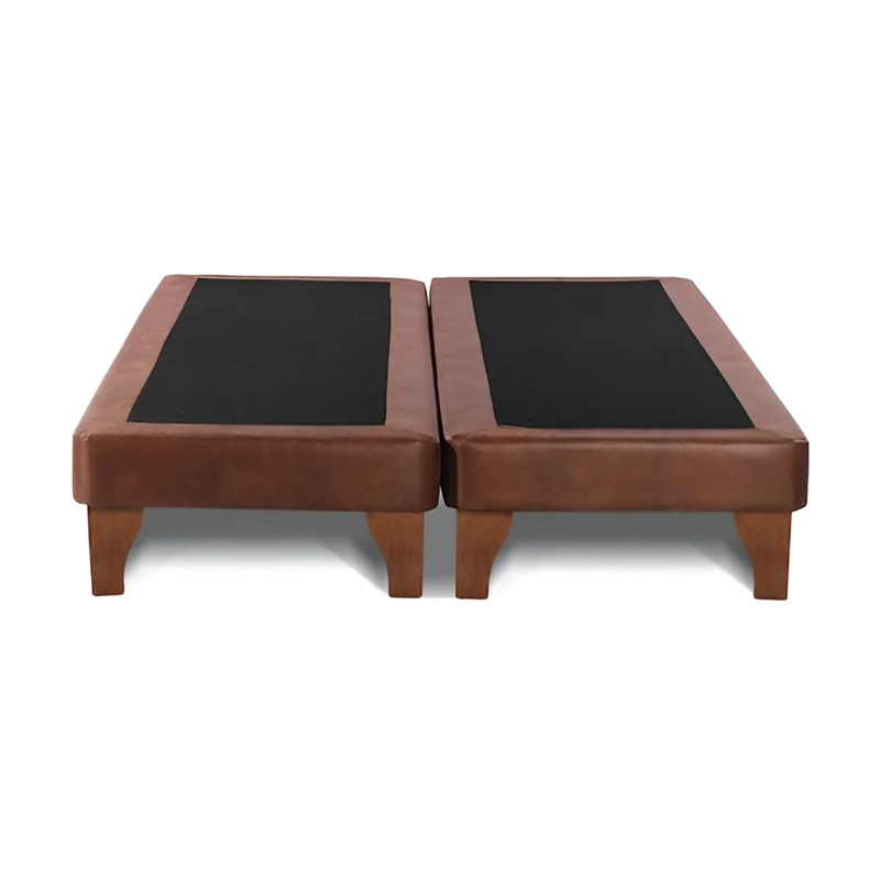 BASE CAMA EUROPEA IMPORTCLICK DIVIDIDA KING 200X180 CM CHOCOLATE FELPA - 3