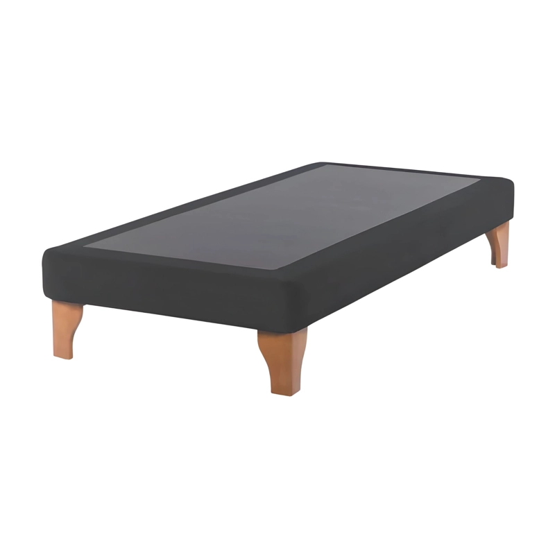 BASE CAMA EUROPEA IMPORTCLICK 1 PLAZA 90X190 CM NEGRO LINO - 1