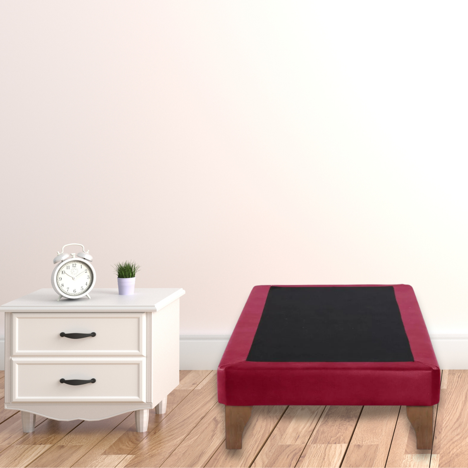 BASE ELEGANTE CAMA EUROPEA 1.5 PLAZA 105X200 CM BURDEO FELPA - 5