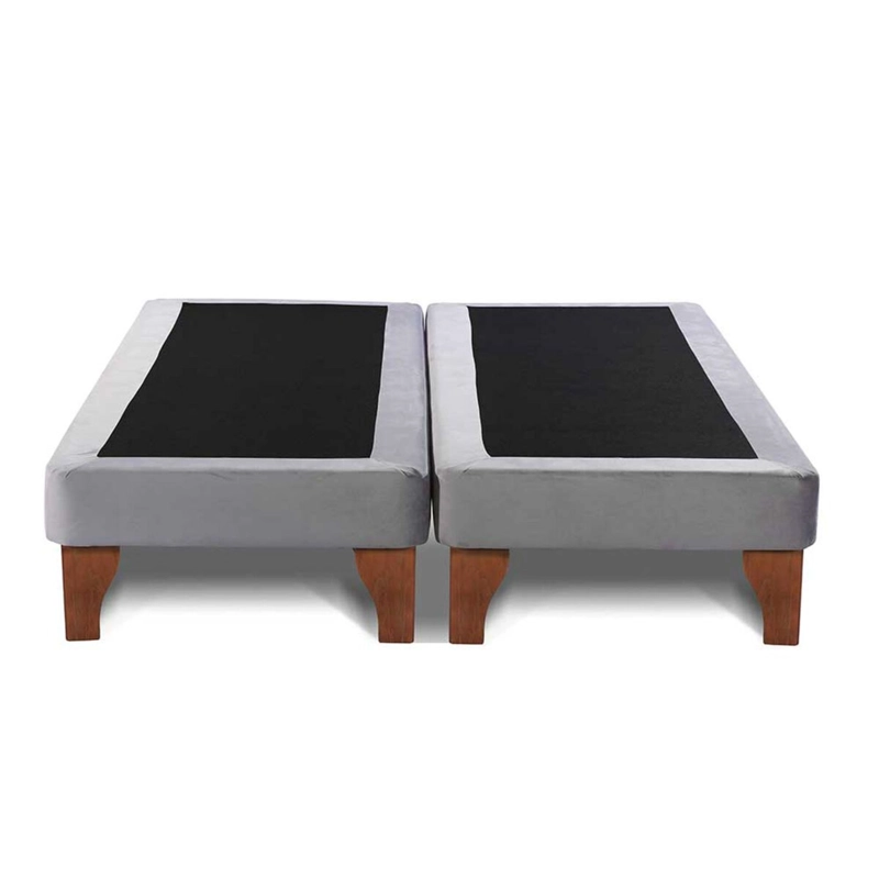 BASE CAMA EUROPEA IMPORTCLICK DIVIDIDA 2 PLAZAS 150X190 CM GRIS LINO - 3