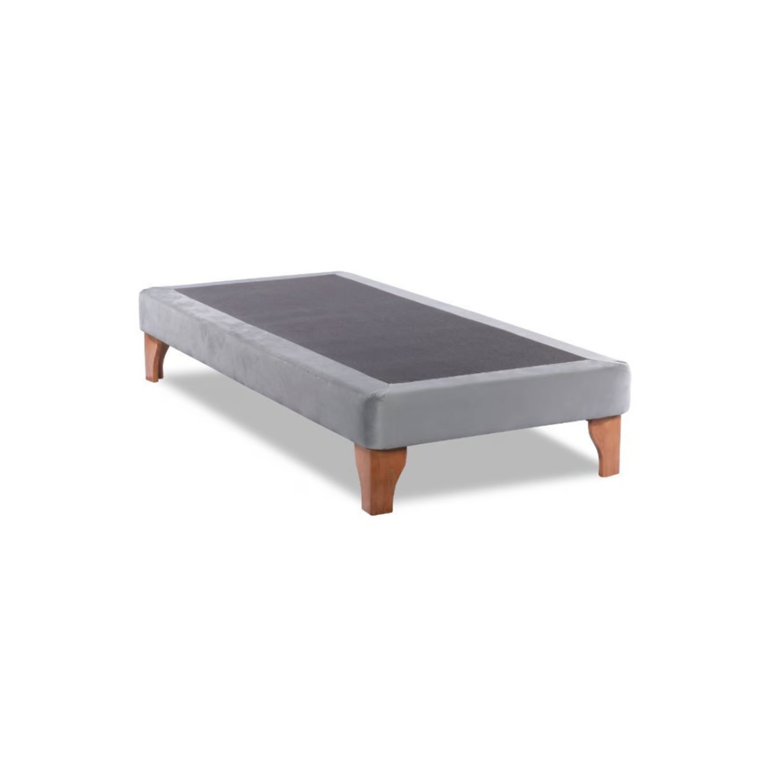 BASE CAMA EUROPEA 1 PLAZA 90X190 CM GRIS CLARO FELPA - 3