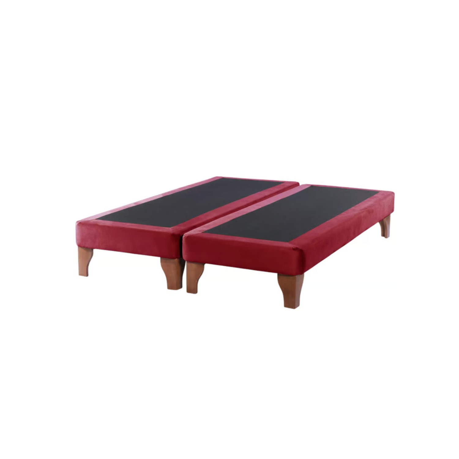 BASE DIVIDIDA CAMA EUROPEA 2 PLAZAS 150X190 CM BURDEO FELPA - 1