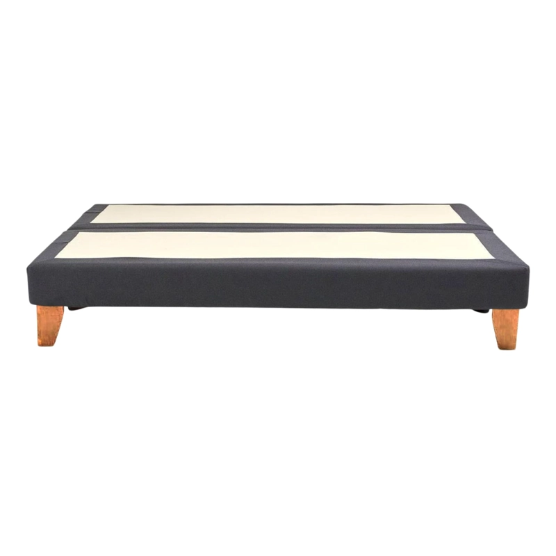 BASE CAMA EUROPEA IMPORTCLICK DIVIDIDA 2 PLAZAS 150X190 CM GRIS OSCURO FELPA - 5