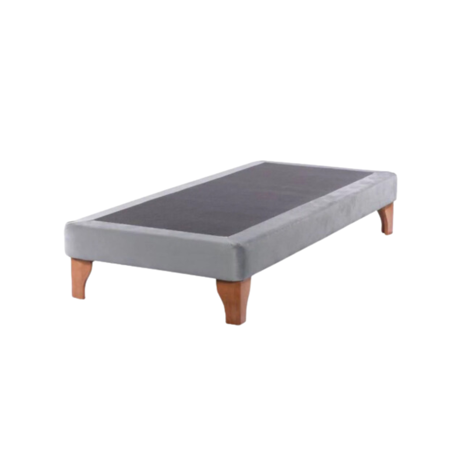 BASE ELEGANTE CAMA EUROPEA 1.5 PLAZAS 105X190 CM GRIS CLARO FELPA - 1