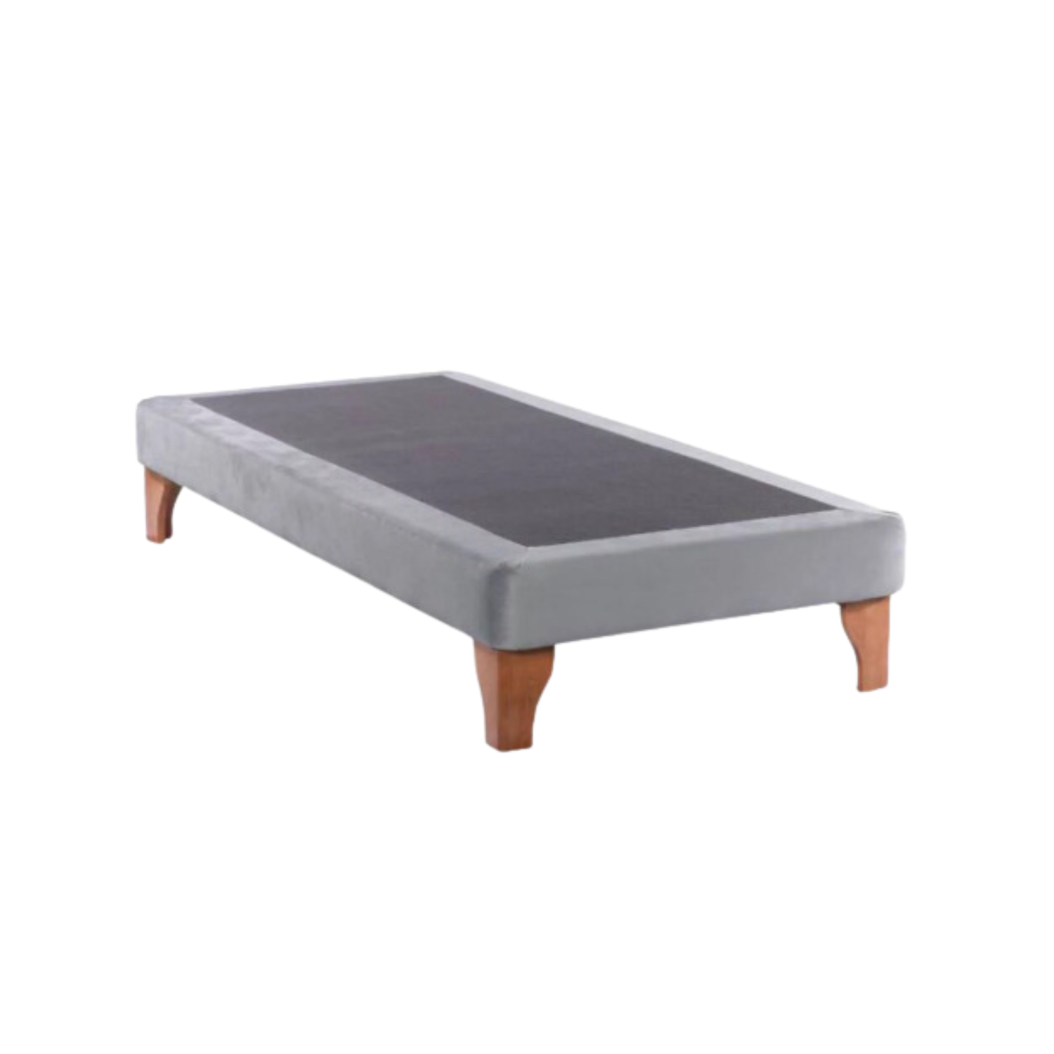 BASE ELEGANTE CAMA EUROPEA 1.5 PLAZAS 105X190 CM GRIS CLARO FELPA - 3