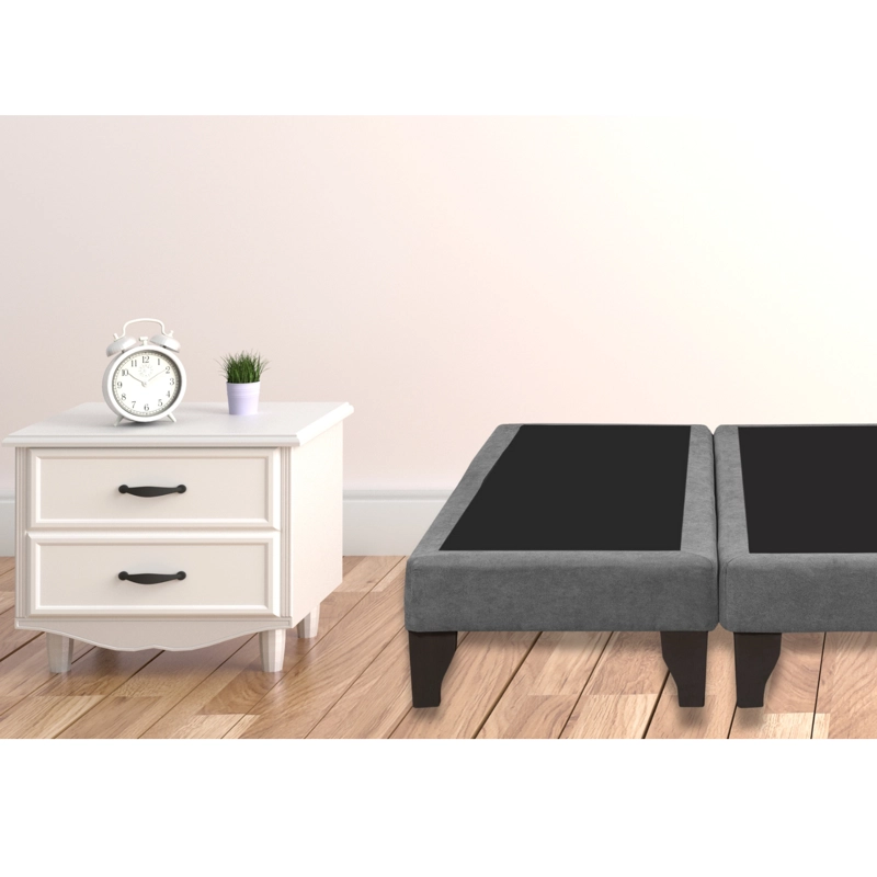 BASE CAMA EUROPEA IMPORTCLICK DIVIDIDA 2 PLAZAS 150X200 CM GRIS LINO - 5