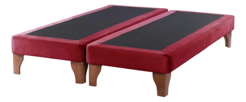 BASE CAMA EUROPEA IMPORTCLICK DIVIDIDA KING 200X180 CM BURDEO FELPA - 1
