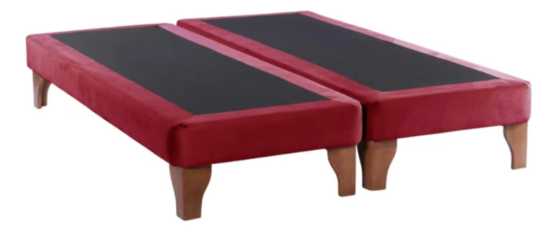 BASE CAMA EUROPEA IMPORTCLICK DIVIDIDA KING 200X180 CM BURDEO FELPA - 3