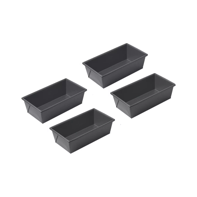 PACK 4 MOLDES QUEQUES PANES RECTANGULAR ANTIADHERENTE 24 CM - 1