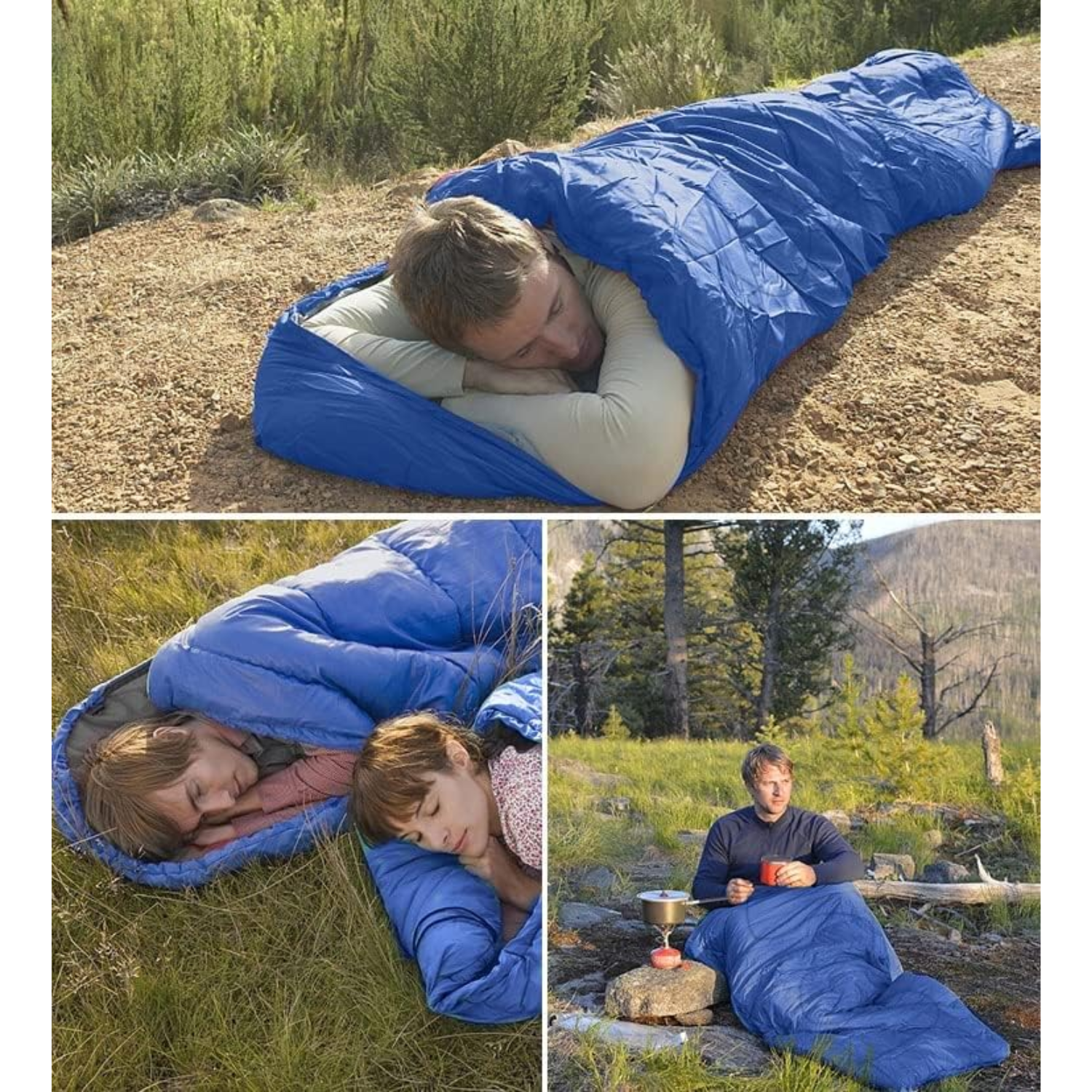 SACO DORMIR IMPORTCLICK CAMPING INDIVIDUAL CAMPING ADULTOS AZUL - 5
