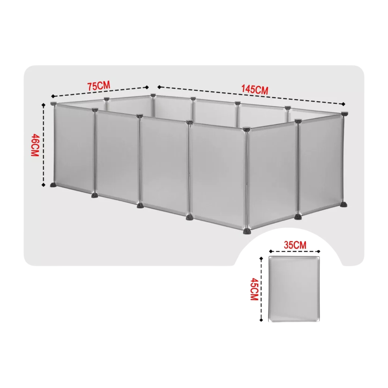JAULA IMPORTCLICK CORRAL VALLA 145X73X46 CM - 4