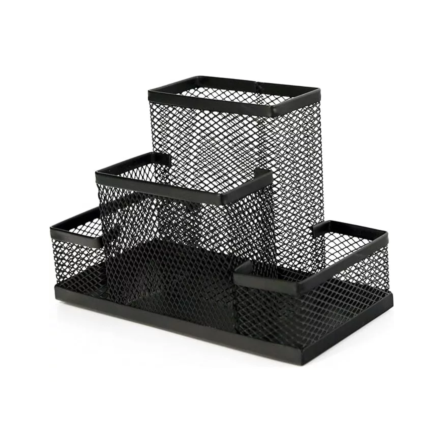 ORGANIZADOR IMPORTCLICK CANASTO LÁPICES METAL ESCRITORIO 10.5X15X11 CM ALUMINIO - 2