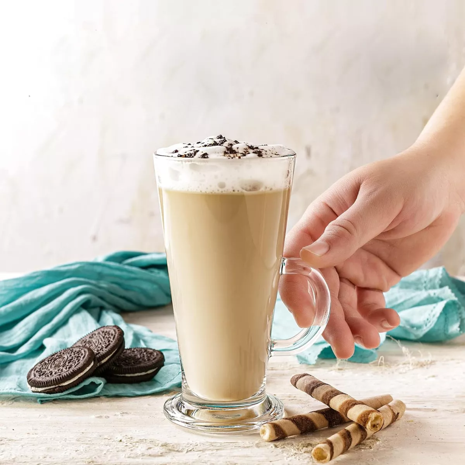 SET 6 TAZAS CAFÉ CAPPUCCINO VIDRIO 260 ML - 5