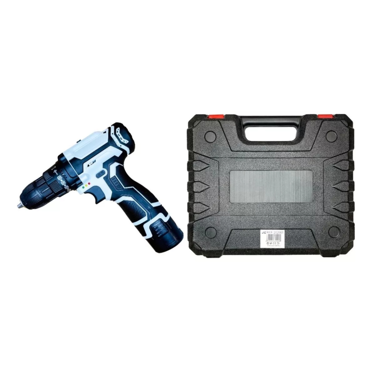 MALETA KIT TALADRO SET ATORNILLADOR 12 V + 2 BATERÍAS ION - 1