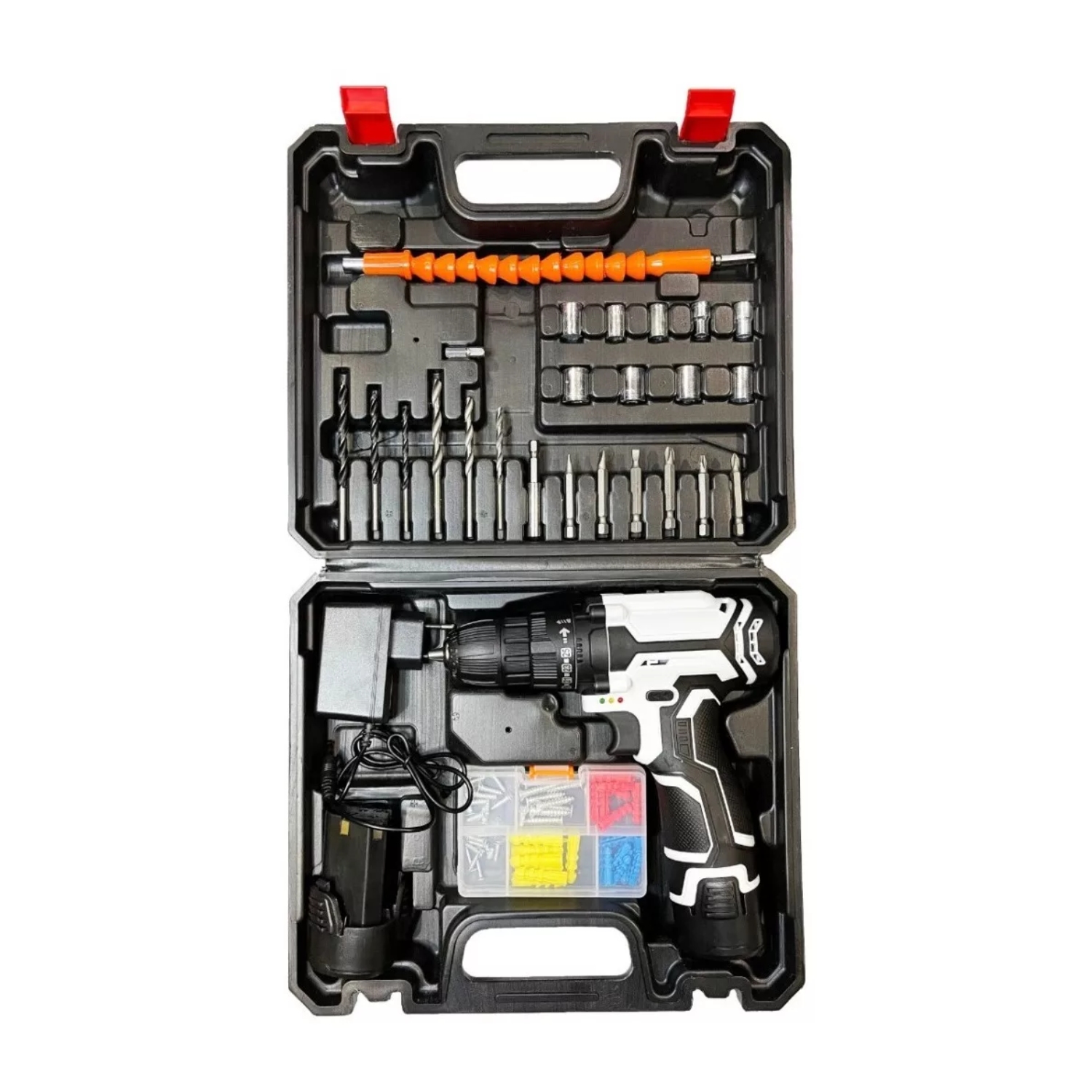 MALETA KIT TALADRO SET ATORNILLADOR 12 V + 2 BATERÍAS ION - 2