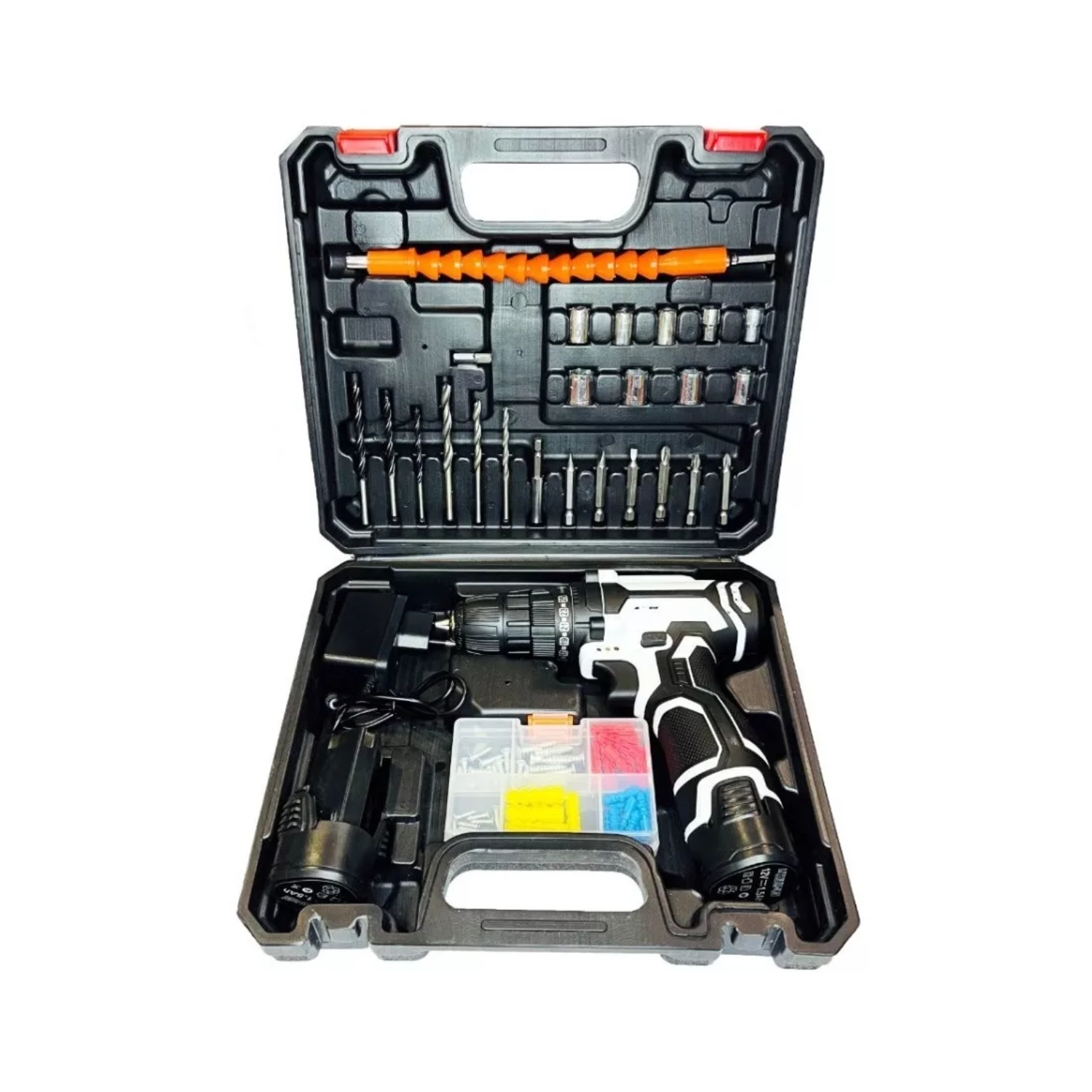 MALETA KIT TALADRO SET ATORNILLADOR 12 V + 2 BATERÍAS ION - 3