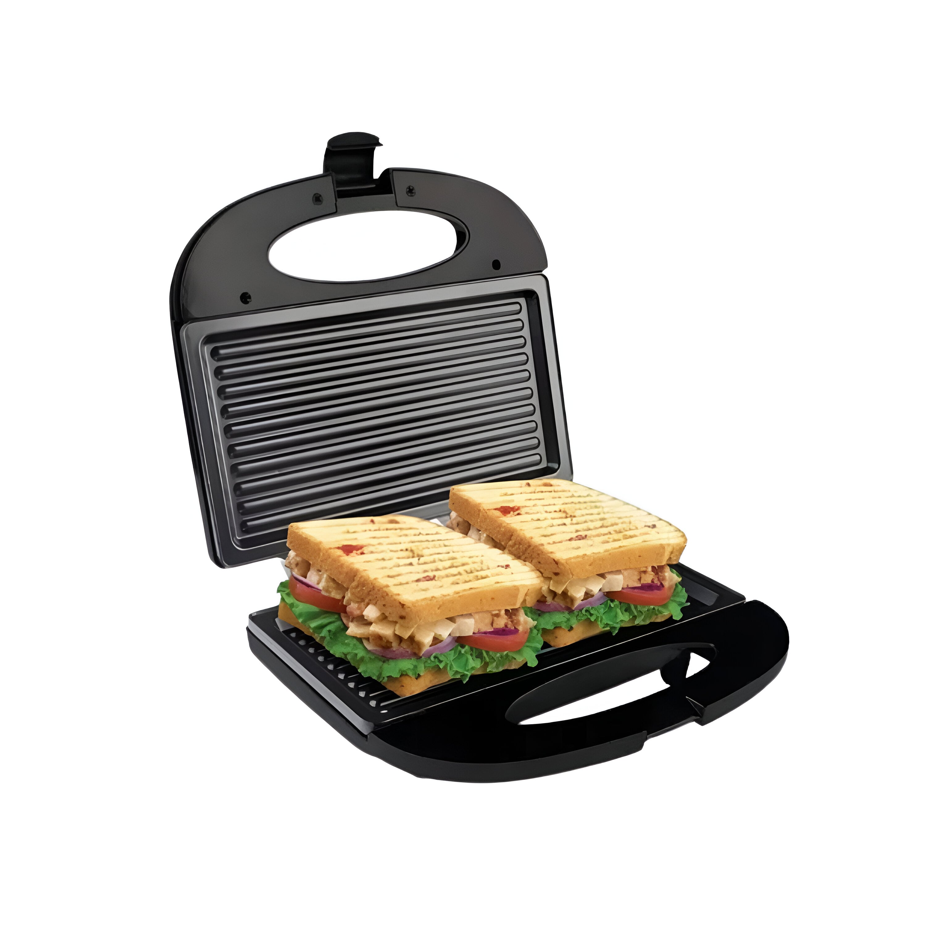 IMPORTCLICK PLANCHA SANDWICHERA GRILL ELÉCTRICA TOSTADOR MULTIUSO NEGRO