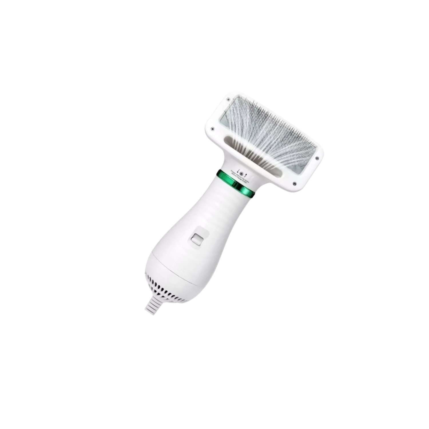 PEINE SECADOR CEPILLO PELO MASCOTA 2 EN 1 BLANCO - 1