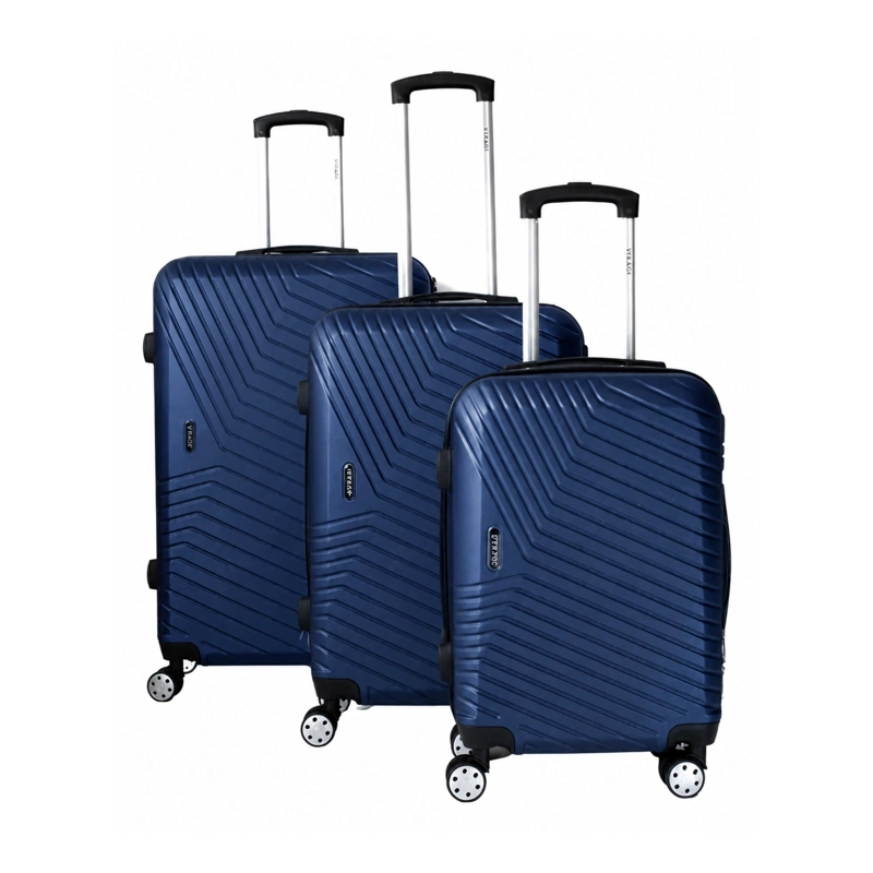SET 3 MALETAS EQUIPAJE CABINA RUEDAS - AZUL - 1