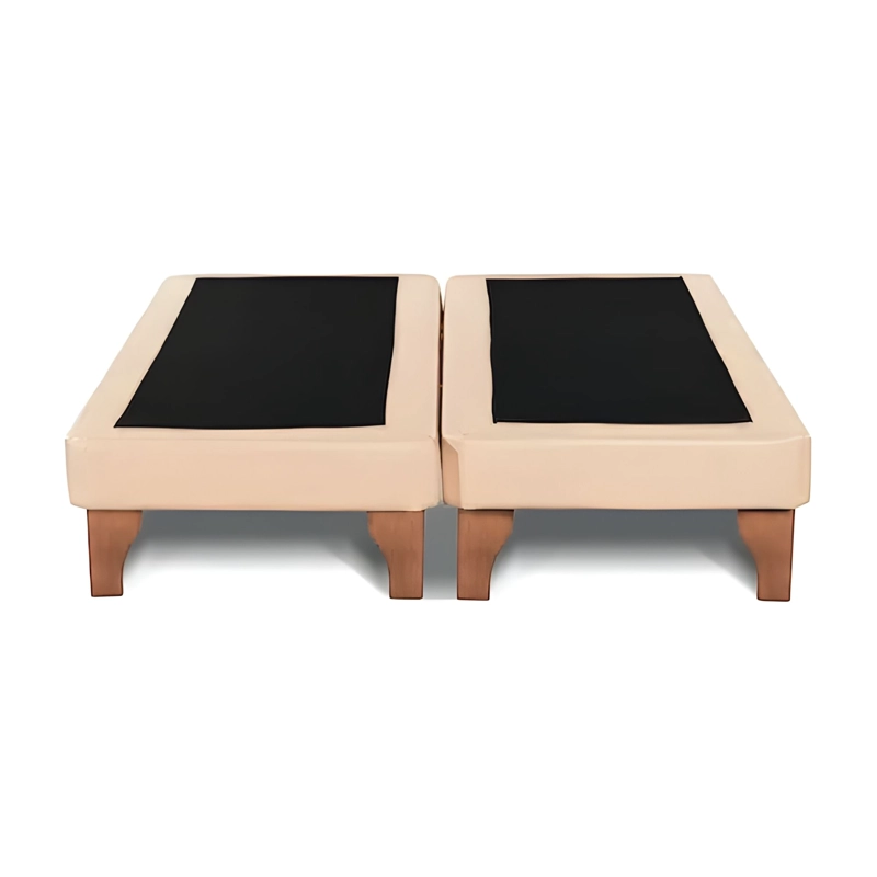 BASE CAMA EUROPEA IMPORTCLICK DIVIDIDA KING 200X180 CM BEIGE FELPA - 3