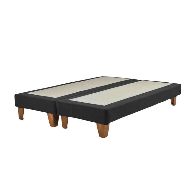 BASE CAMA EUROPEA IMPORTCLICK DIVIDIDA KING 200X180 CM GRIS OSCURO FELPA - 1