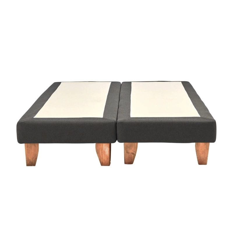 BASE CAMA EUROPEA IMPORTCLICK DIVIDIDA KING 200X180 CM GRIS OSCURO FELPA - 3