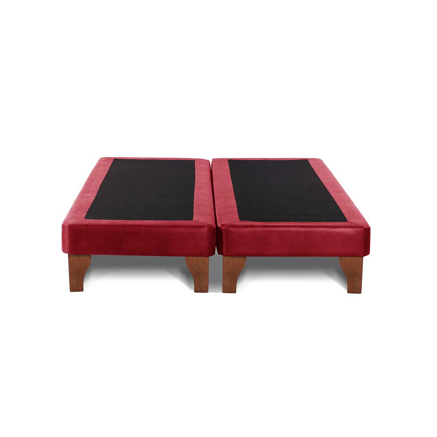 BASE DIVIDIDA CAMA EUROPEA SUPER KING 200X200 CM ROJO FELPA - 2