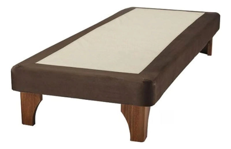 BASE CAMA EUROPEA IMPORTCLICK 1 PLAZA 90X200 CM CHOCOLATE FELPA - 1