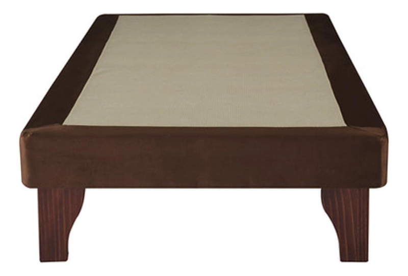 BASE CAMA EUROPEA IMPORTCLICK 1 PLAZA 90X200 CM CHOCOLATE FELPA - 2