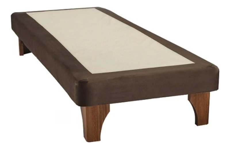 BASE CAMA EUROPEA IMPORTCLICK 1 PLAZA 90X200 CM CHOCOLATE FELPA - 3