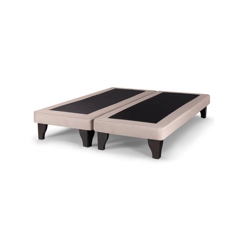 BASE CAMA EUROPEA IMPORTCLICK ELEGANTE 1.5 PLAZA 105X200 CM BEIGE FELPA - 3