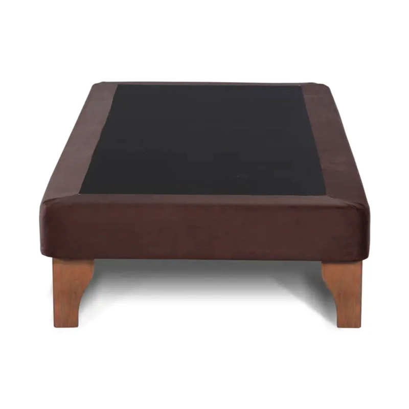 BASE CAMA EUROPEA IMPORTCLICK ELEGANTE 1.5 PLAZA 105X200 CM CHOCOLATE FELPA - 3