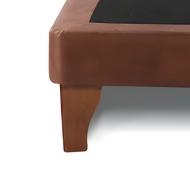 BASE CAMA EUROPEA IMPORTCLICK ELEGANTE 1.5 PLAZA 105X200 CM CHOCOLATE FELPA - 4