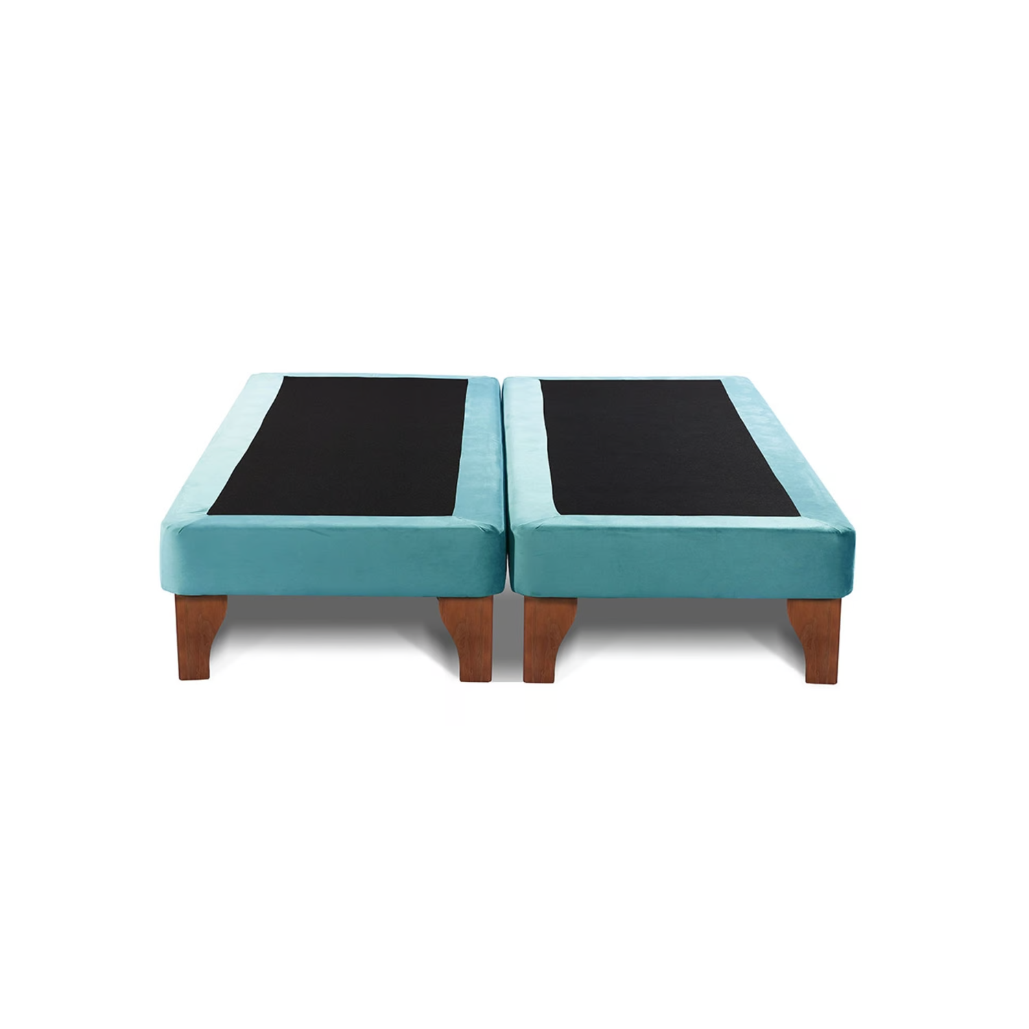 BASE DIVIDIDA CAMA EUROPEA SUPER KING 200X200 CM TURQUESA FELPA - 2