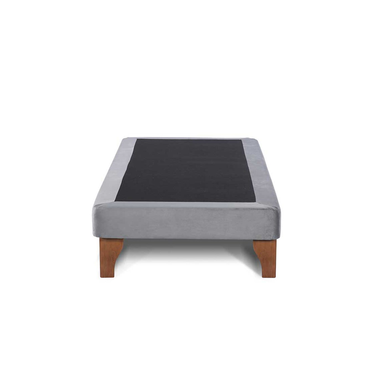 BASE CAMA EUROPEA 1 PLAZA 90X200 CM GRIS CLARO FELPA - 2